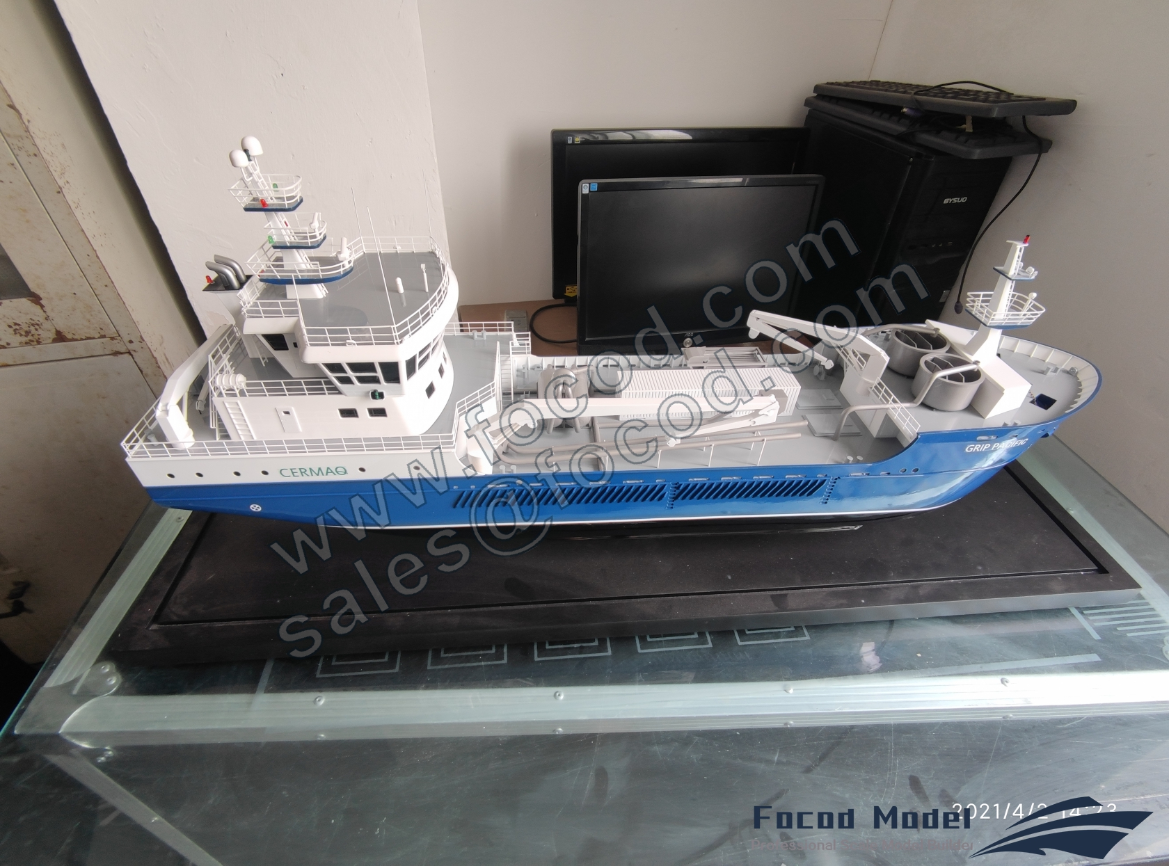 custom made model of 60m Fish Carrier